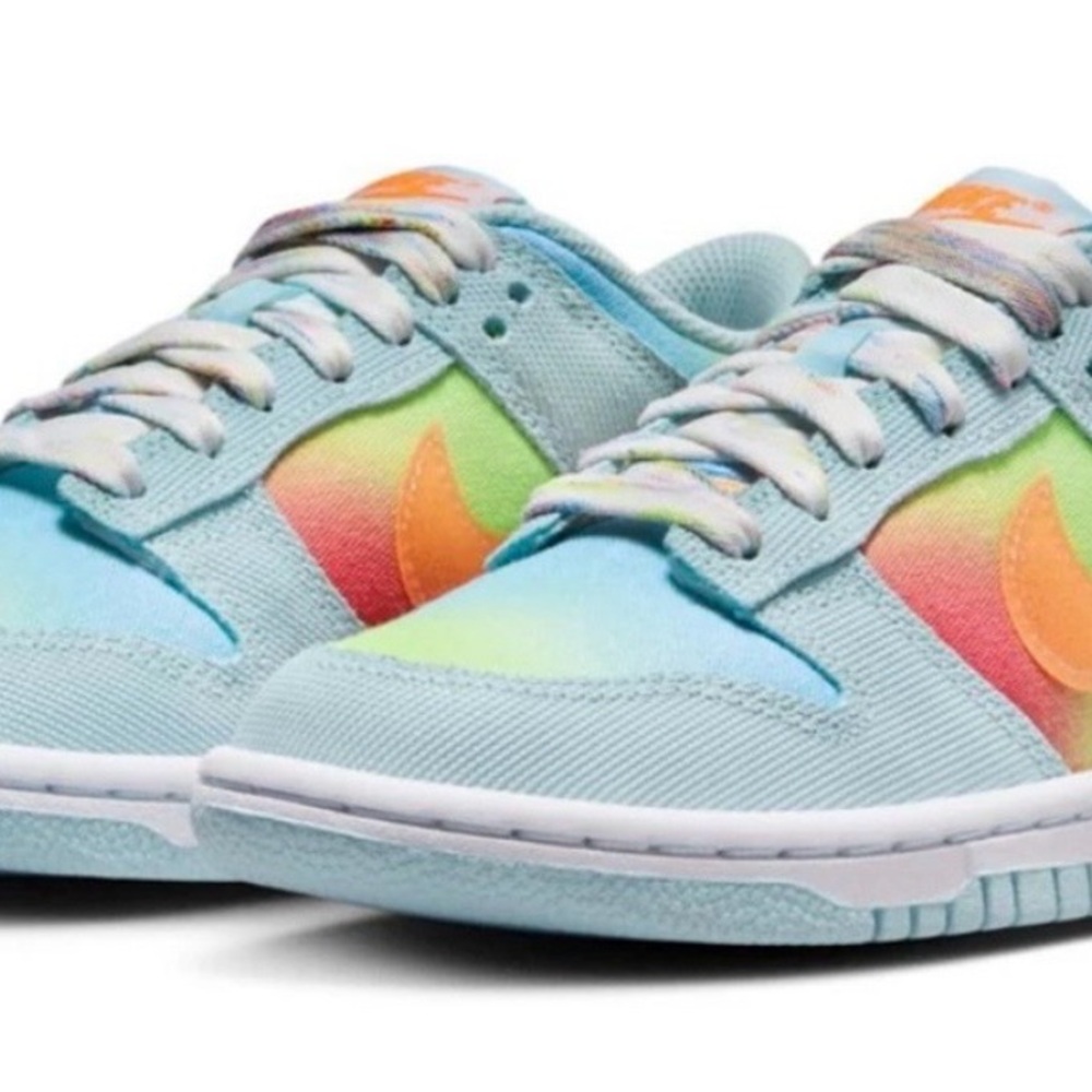 Nike Dunk Low Big Kids Boys/Girls Sneaker - Size 6 Youth - Pastel Rainbow